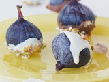 Black figs dipped in chocolate