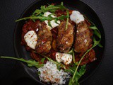 Hungarian pork steaks with rocket and basmati rice