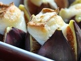 Roasted figs with goat´s cheese and thyme