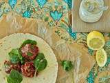 Baked Beetroot Falafel with lemon thyme sauce