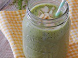 Banana and Almond Matcha Milkshake