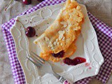 Cherry, chocolate and almond pancakes