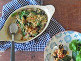 Roasted Fennel Gratin with tomatoes, olives and pinenuts