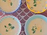 Spiced Roasted Cauliflower Soup with almonds