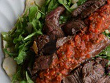 Asian Style Sliced Steak with Fresh Bell Pepper Salsa