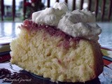Sour Cream Cake with Grape Sauce