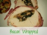 Bacon Wrapped Spinach & Mushroom Stuffed Turkey Breast Roast