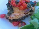 Baked Chicken Thighs with Spinach and Tomatoes