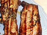 Grilled New York Strip Steak with Fresh Rosemary and Garlic