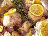 One Skillet Dinner; Lemon Rosemary Chicken & Potatoes