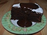 Chocolate and beetroot cake with a hot chocolate fudge Bailey’s sauce