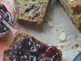 Dairy Free Cherry and Almond Banana Breakfast Bread with Cherry Jam – Almond Breeze