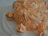 Rose Swirl Vanilla Birthday Cake