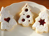 Linzer Christmas Tree Cookies