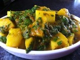 Saag Aloo (spinach and potato curry)