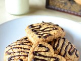 Oats & Walnut Cookies with Chocolate Drizzle - taste and goodness packed into a bite