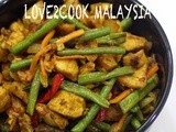 Stir-fried Turmeric Chicken with Vegetables...(Ayam Goreng Kunyit )