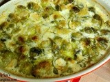 Baked Brussel Sprout Gratin