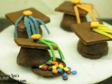 Chocolate Pinata Graduation Cap Cookies
