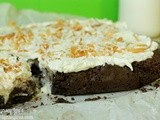 Frosted Triple Coconut Brownies