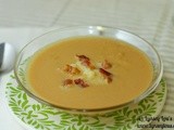 Pumpkin Soup with Sauteed Apples and Bacon