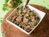 Quinoa met kastanjechampignons & knoflook