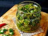 Green Chili Pickle-Maharashtrian style