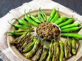 Stuffed Green Chilies/ Bharwa Mirch Ki Subzi