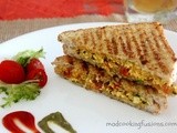 Paneer Veg Sandwich Recipe |How to make Paneer Sandwich ~ Toasted Indian Cottage Cheese Sandwich