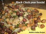 Black chickpeas Sundal | Nalla chanagala Guggullu