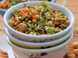 Sprouted Green Moong dal Kosambari (Salad )with Chickpeas | Karnataka Kosamabri Recipes