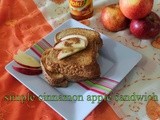 Apple cinnamon sandwich with brown bread/Easy sandwich recipes for break fast/No butter sandwich for dieters/step by step pictures