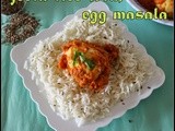 Boiled egg masala curry and Jeer pulav/simple south indian egg gravy with cumin pulav/step by step pictures