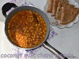 Chana masala with coconut milk | coconut milk chole masala | coconut milk recipes | chickpea curry for chapati