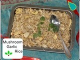 Garlic scented canned sliced mushrooms pepper rice/mushroom vegetarian recipes/indian  left over rice recipes/one pot meals/receitas cogumelos
