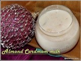 Hot or cold almond cardamom milk/almond milk shake/easy indian drinks/almond recipes/leite de amêndoa/step by step pictures