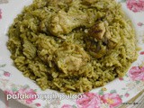 Spinach chicken pulao recipe | palak murgh pulao recipe | chicken pulao with palak | chicken pulao recipes