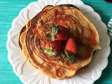 Strawberry Pancakes Recipe | Strawberry Pancakes with Yogurt | Strawberry Recipes | Pancakes Recipes | Breakfast Ideas