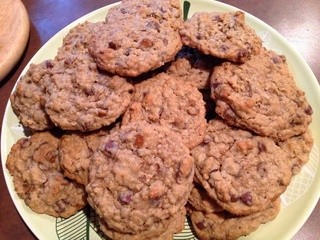 Oatmeal Chocolate and Cinnamon Chip Cookies