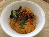 Roasted red bell pepper and peanut chutney