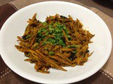 Tangy sweet bittergourd masala
