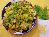 Caulflower and Peas (Gobbi Mattar subji )