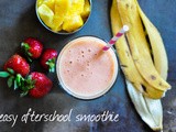 Strawberry, mango & banana smoothie