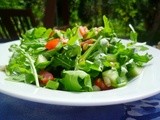 Simple rocket salad with tomato vinaigrette