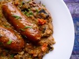 The peasant deep inside: sausage and lentil stew