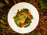 Urap: indonesian cooked vegetable salad with coconut and lime dressing