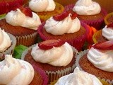You can never have too much of a good thing: strawberry and cream cupcakes    . . .    again