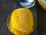 Recipe for mango sorbet / dessert