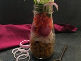 Channa Chaat | Channa Chaat Salad with Pickled Onions and Turmeric | Homemade Channa Chaat |Salad In a Jar | Office Lunch Ideas