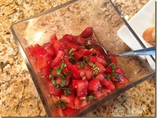 142.6…Tomato and Basil Bruschetta